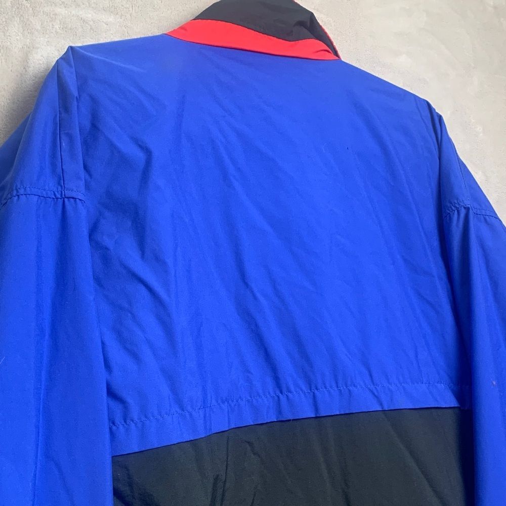 WOOLRICH | LARGE Men CASUAL LIGHTWEIGHT JACKET | COLOR BLOCK RED ROYAL BLUE 1604 - Picture 13 of 16